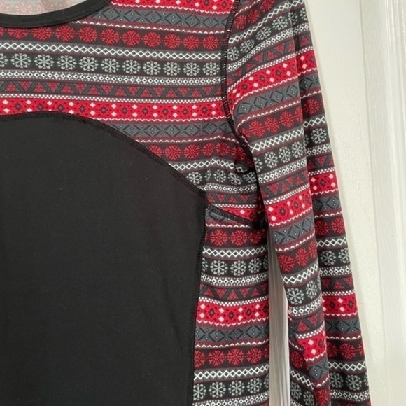 Kyodon Snowflake Winter Fair Isle Long Sleeve Athletic Shirt Xs‎  Thumbholes - Picture 2 of 8
